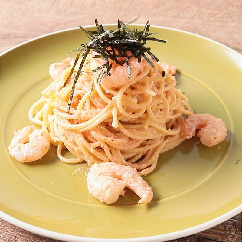 エビと明太子のパスタ